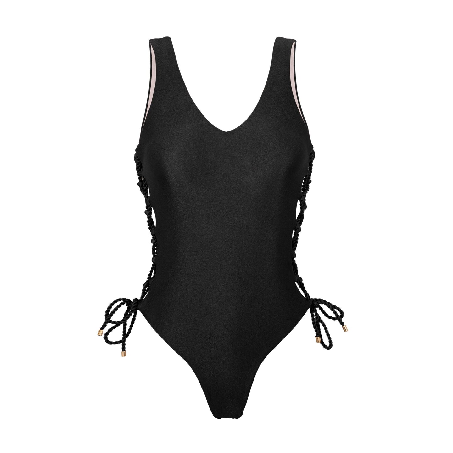 Product Front: Rio De Sol Une Pièce Shimmer-Black Zoe