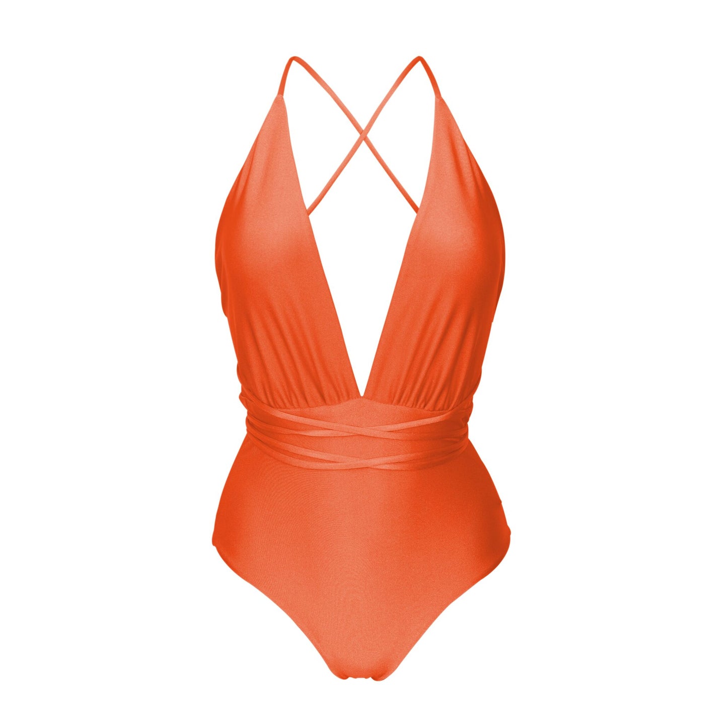 Product Front: Rio De Sol Une Pièce Shimmer-Paprica New Vegas