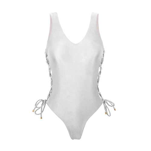 Product Front: Rio De Sol Une Pièce Shimmer-White Zoe