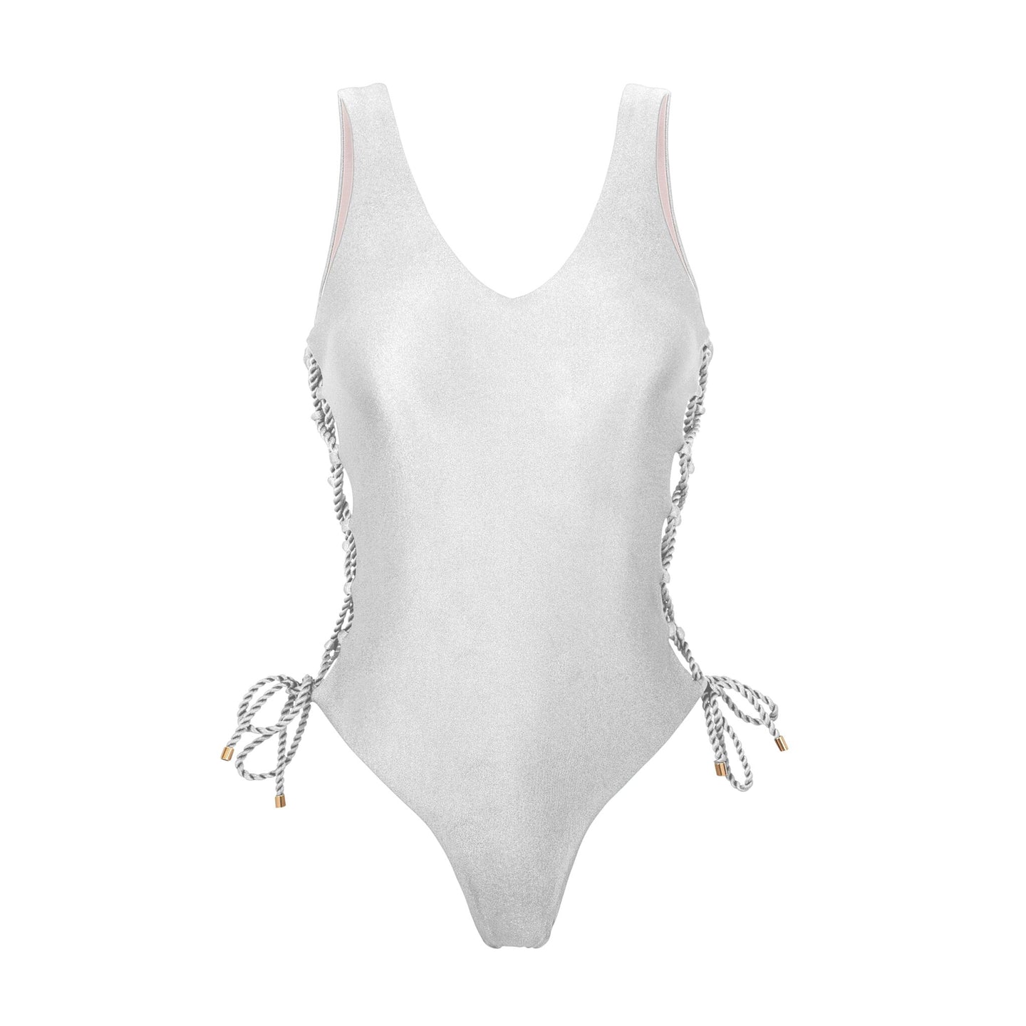 Product Front: Rio De Sol Une Pièce Shimmer-White Zoe