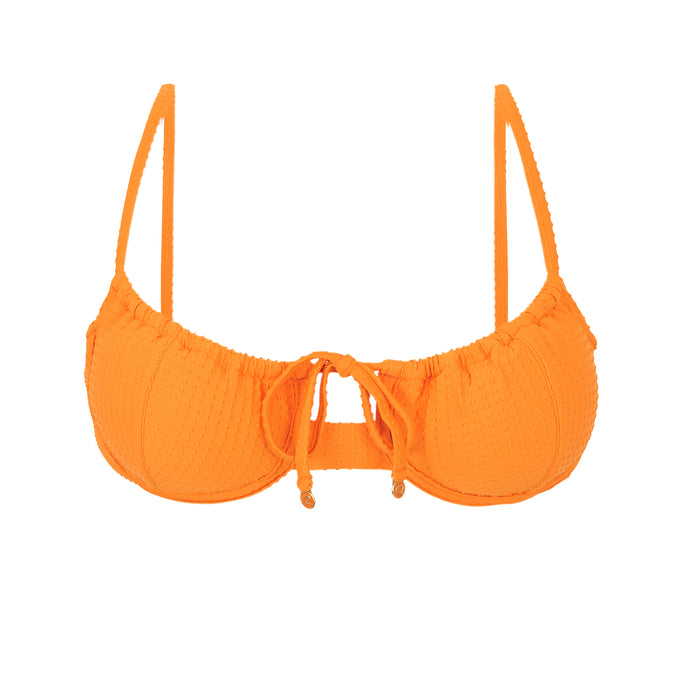 Product Front: Rio De Sol Haut Top Dots-Mango Balconet-Tie