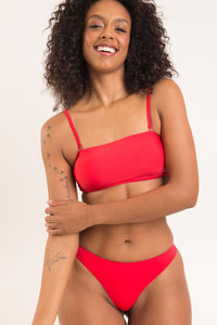 Image 09: Rio De Sol Haut Top Rouge Bandeau-Reto