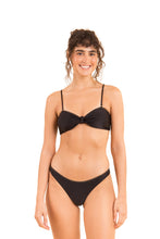 Charger l&#39;image dans la galerie, Model Front: Rio De Sol Haut Top Shimmer-Black Bandeau-Joy
