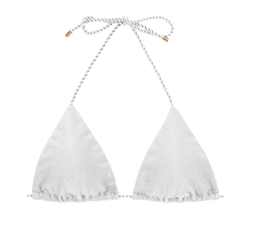 Product Front: Rio De Sol Haut Top Shimmer-White Tri-Rope