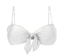 Charger l&#39;image dans la galerie, Top Shimmer-White Bandeau-Knot
